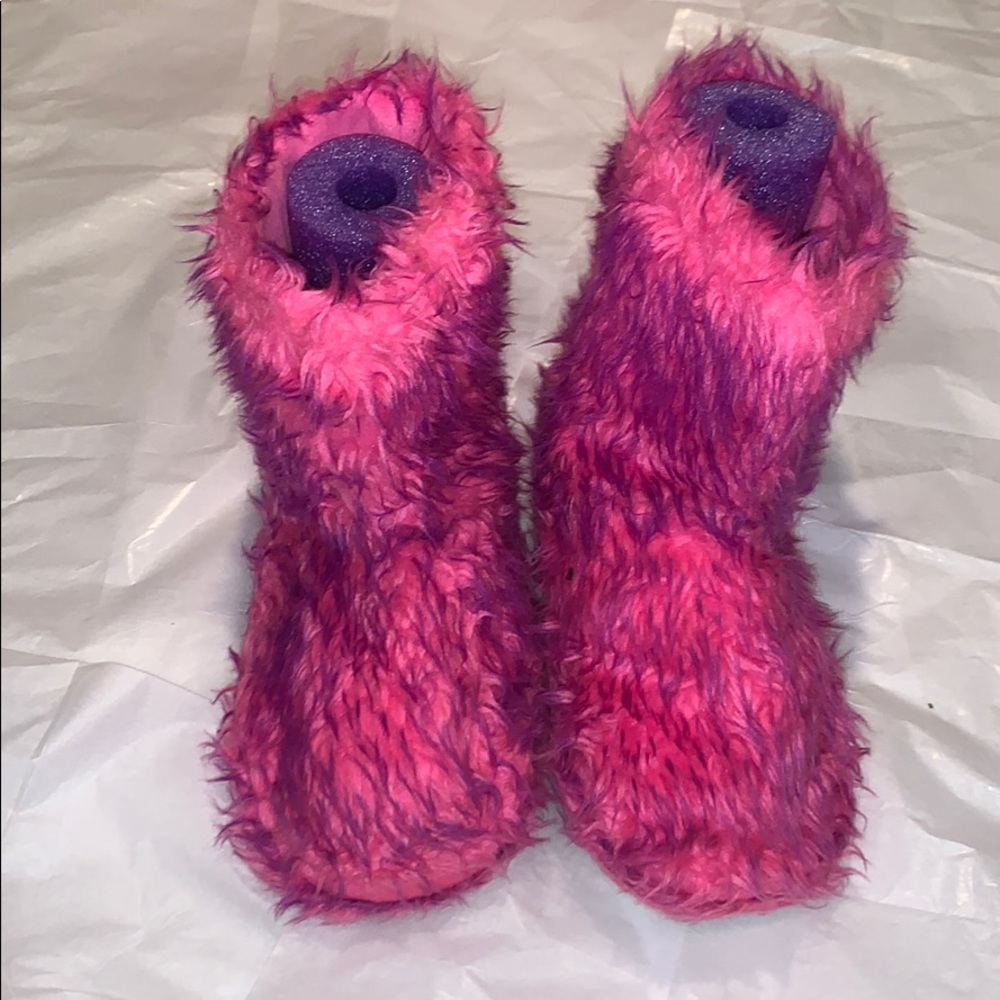 Justice Fuzzy Monster Booties